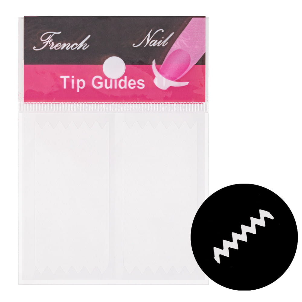 Samoprzylepne paski naklejki do french manicure Nr 08 ok. 32szt