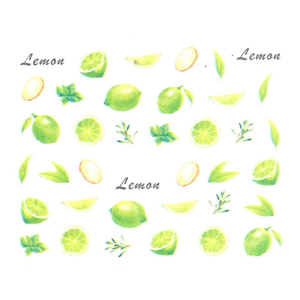 Naklejki wodne do paznokci owoce BN-834