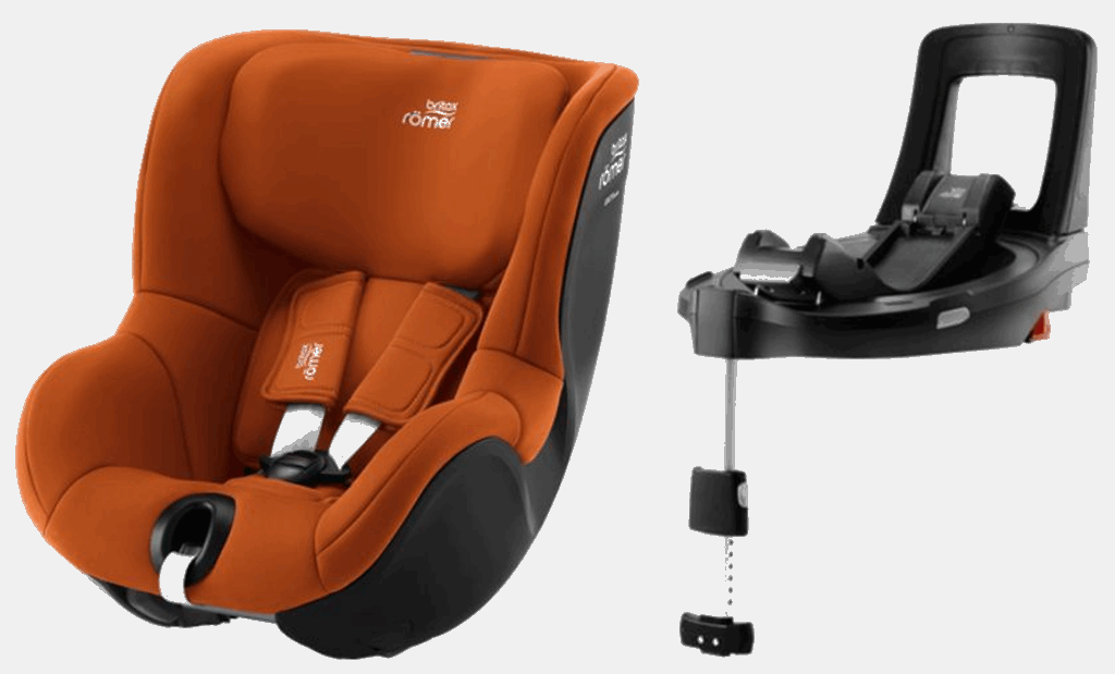 Britax Romer Dualfix 3 i-Size - fotelik samochodowy z bazą Flex Base iSense dla dzieci od 61 do 105 cm wzrostu, od 3 miesięcy do 4 lat, do 18 kg-Go...