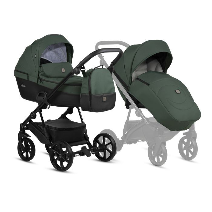 Tutis Viva 5+ -wielofunkcyjny wózek głęboko-spacerowy 2 w 1-Essential 064 Emerald