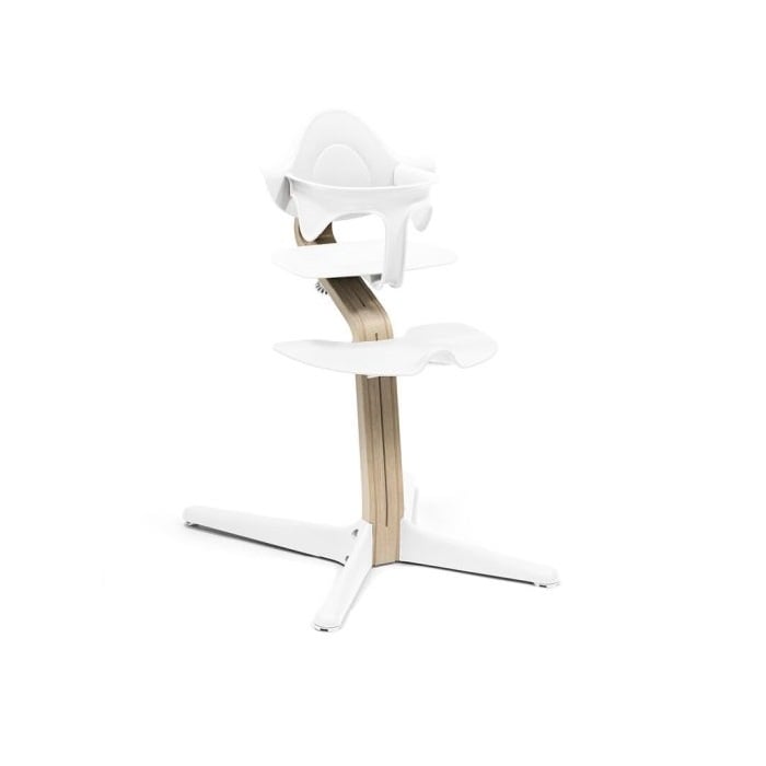 Stokke Nomi + Newborn Set + Baby Set gratis - krzesełko do karmienia z zestawem dla noworodka i barierką z oparciem gratis!-Natural White-Newborn S...