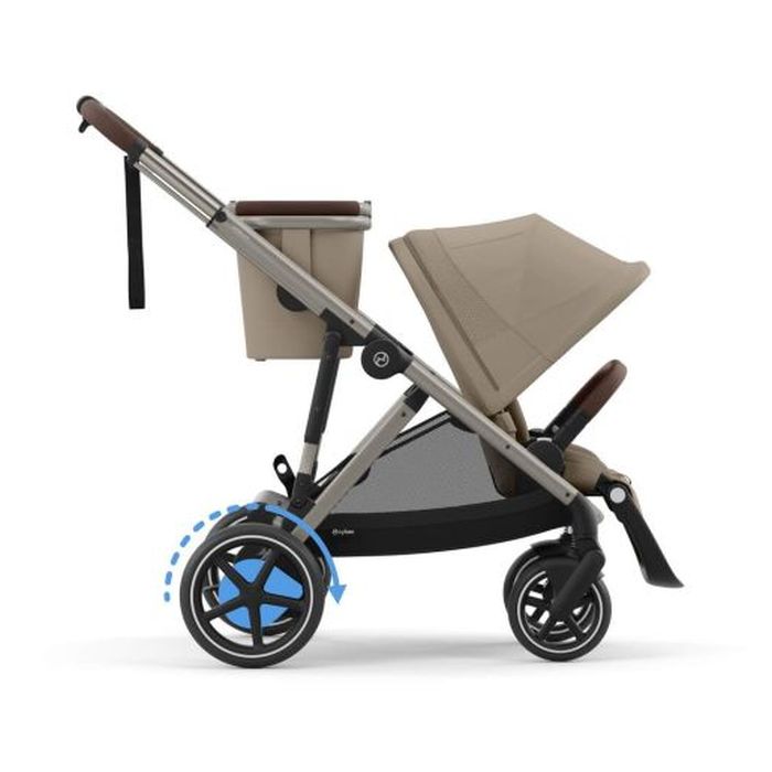 Cybex e-Gazelle S - elektryczny wózek spacerowy-Almond Beige (Taupe Frame)