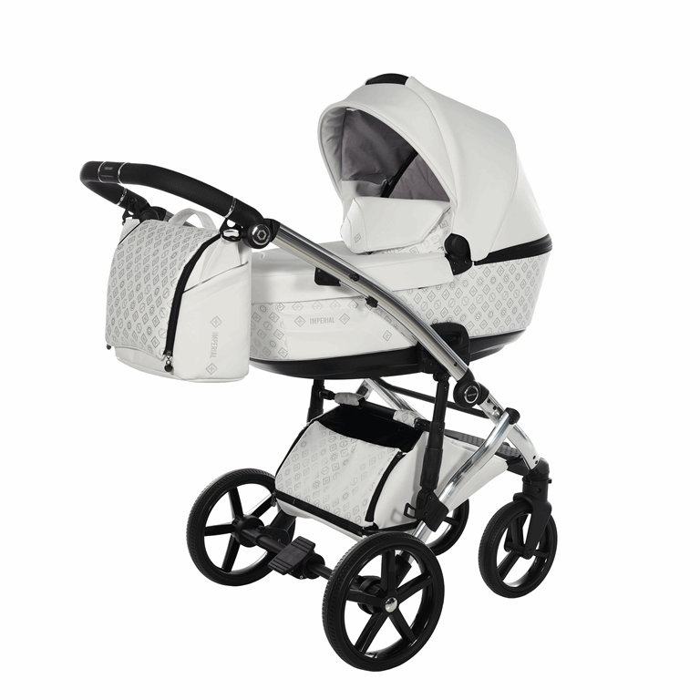 Tako Laret Imperial - uniwersalny wózek głęboko-spacerowy 2 w 1-11 White+Silver