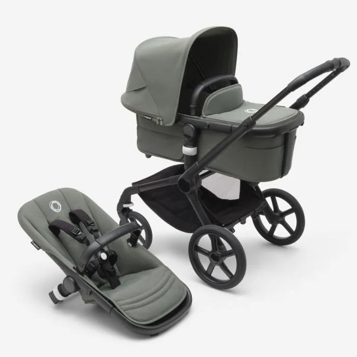 Bugaboo Fox 5 - wózek głęboko-spacerowy-Black-Forest Green-Forest Green