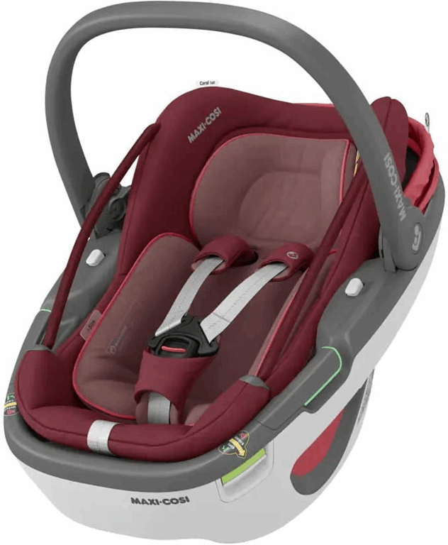 Maxi Cosi Coral 360 - modułowy fotelik samochodowy od urodzenia do około 12 miesiąca życia od 40 do 75cm -Essential Red