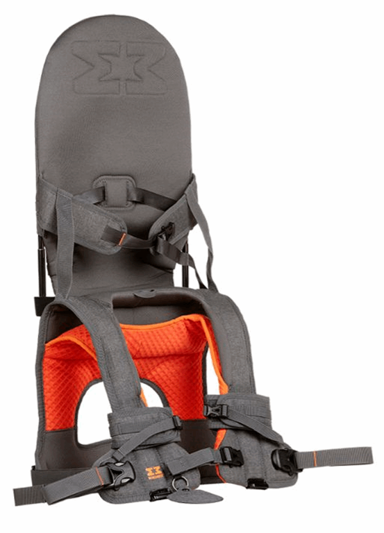 MiniMeis Nosidełko G4 dla dzieci do 18 kg wagi-Grey-Orange