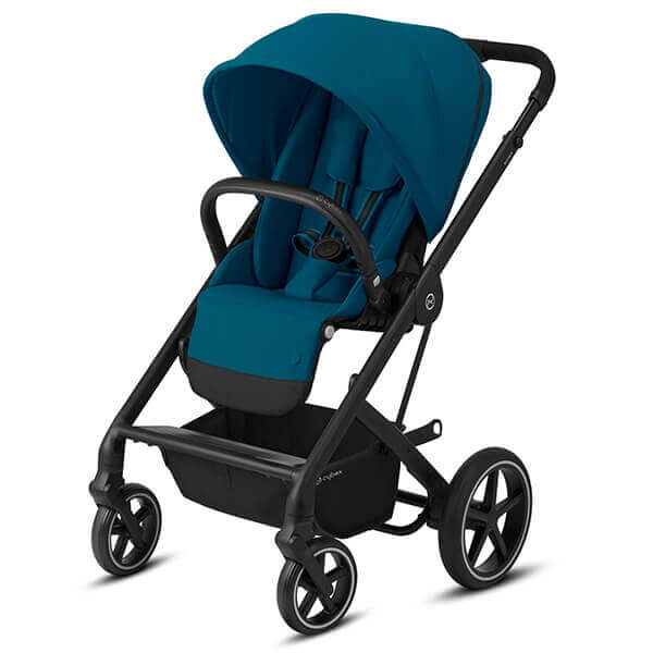 Cybex, Balios S-Lux - wózek głęboko-spacerowy-River Blue-Stelaż Black