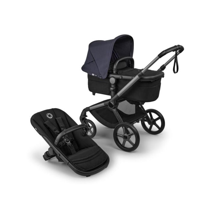Bugaboo Fox 5 Renew - wózek głęboko-spacerowy-Graphite-Heritage Black-Deep Indigo