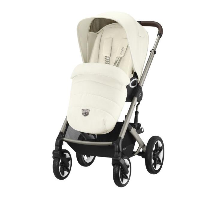 Cybex Talos S Lux - wózek spacerowy z osłoną przed wiatrem-Seashell Beige (Taupe Frame)