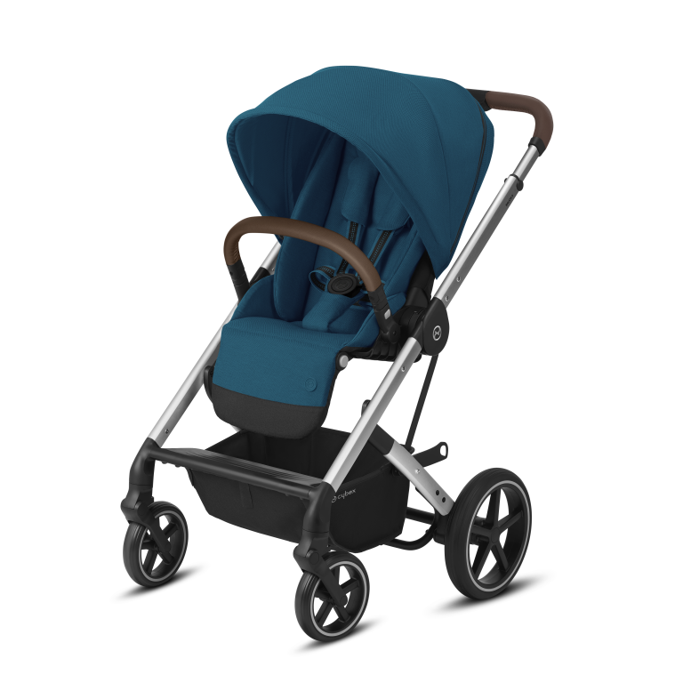 Cybex, Balios S-Lux - wózek głęboko-spacerowy-River Blue-Stelaż Silver