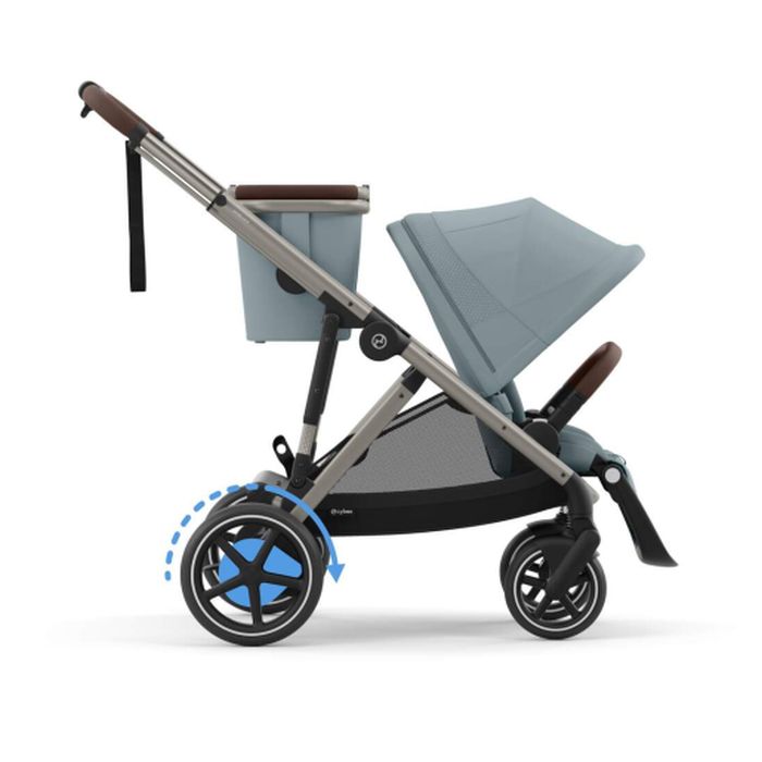 Cybex e-Gazelle S - elektryczny wózek spacerowy-Stormy Blue (Taupe Frame)