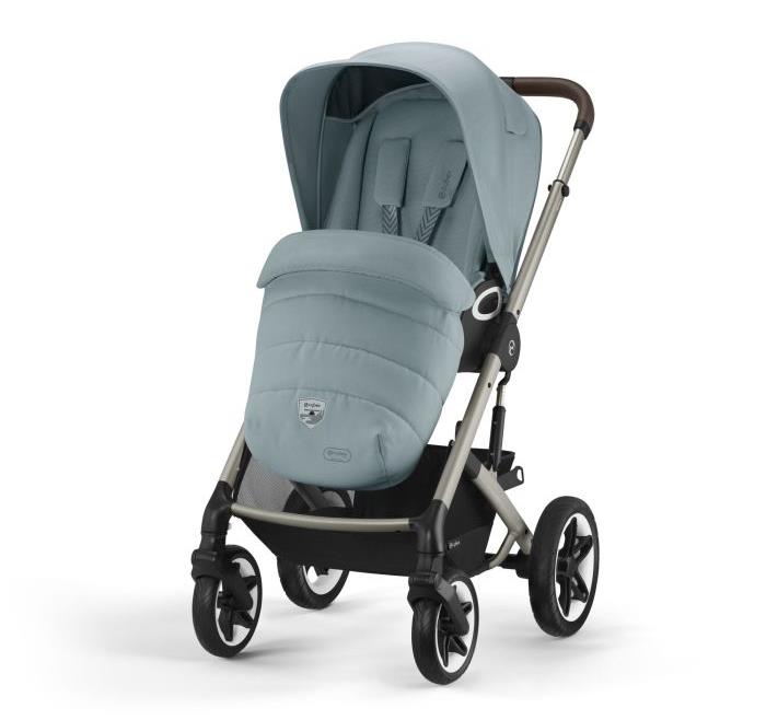 Cybex Talos S Lux - wózek spacerowy z osłoną przed wiatrem-Sky Blue (Taupe Frame)