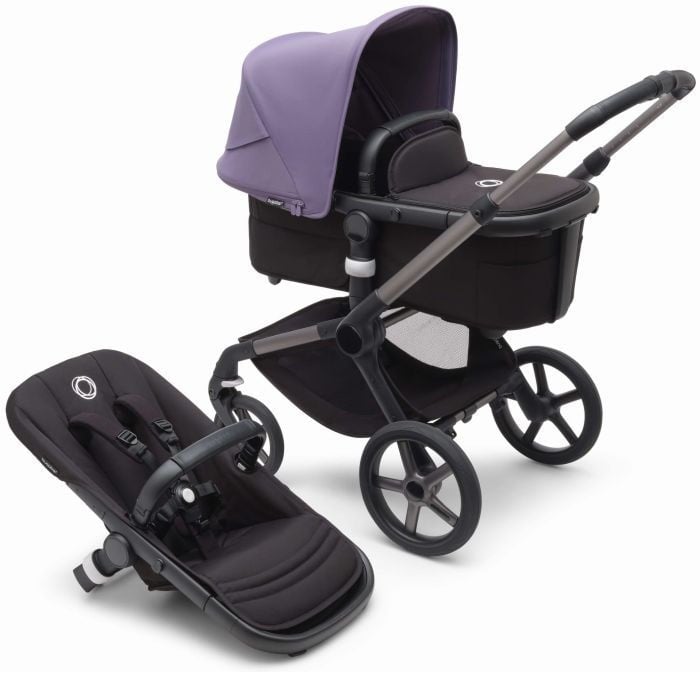 Bugaboo Fox 5 - wózek głęboko-spacerowy-Graphite-Astro Purple-Midnight Black