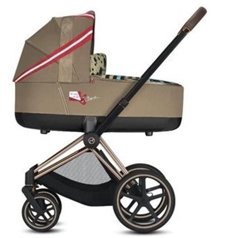 Cybex, Priam 2.0 Fashion Collection - wózek głęboko-spacerowy -Cybex by Karolina Kurkova-Chrome z brązową rączką