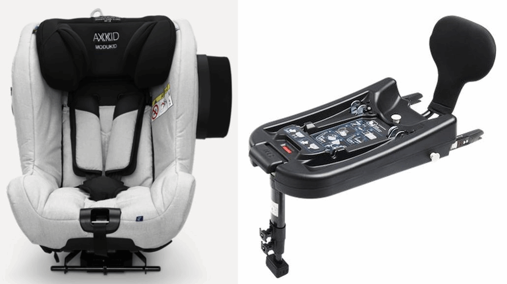 Axkid Modukid Seat Isofix - fotelik samochodowy dla dzieci od 61 do 105 cm wzrostu z bazą isofix-Sky Grey