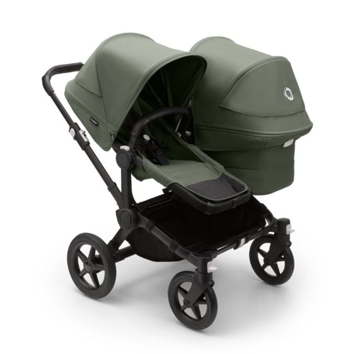 Bugaboo Donkey 5 Duo - wózek głęboko-spacerowy dla dwójki dzieci w różnym wieku -Black-Forest Green-Forest Green