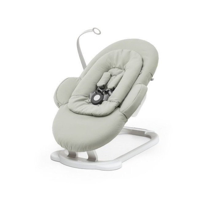 Stokke Steps Bouncer - leżaczek dla dziecka-Soft Sage/White Chassis