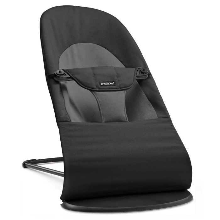 BabyBjorn Leżaczek Balance Soft-Cotton Czarny Ciemny Szary