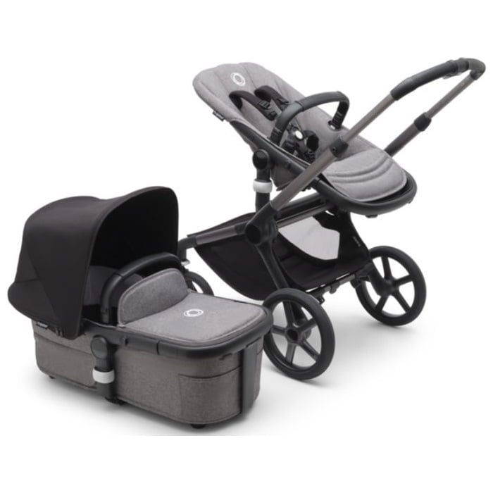 Bugaboo Fox 5 - wózek głęboko-spacerowy-Graphite-Midnight Black-Grey Melange