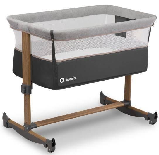 Lionelo, Leonie - łóżeczko dostawne turystyczne-Grey Stone