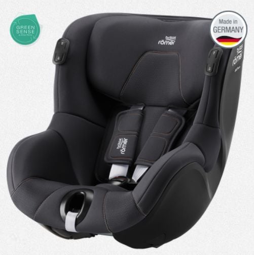 Britax Romer, Dualfix iSense - fotelik samochodowy bez bazy dla dzieci od 61 do 105 cm wzrostu, do 18 kg-Fossil Grey