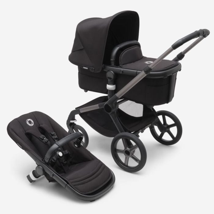Bugaboo Fox 5 - wózek głęboko-spacerowy-Graphite-Midnight Black-Midnight Black