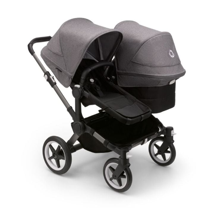 Bugaboo Donkey 5 Duo - wózek głęboko-spacerowy dla dwójki dzieci w różnym wieku -Graphite-Grey Melange-Midnight Black