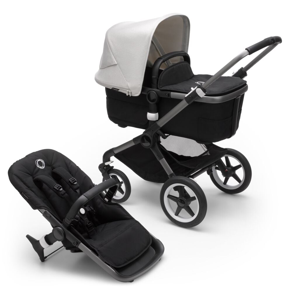 Bugaboo, Fox3 - wózek głęboko-spacerowy-Graphite-Misty White-Midnight Black