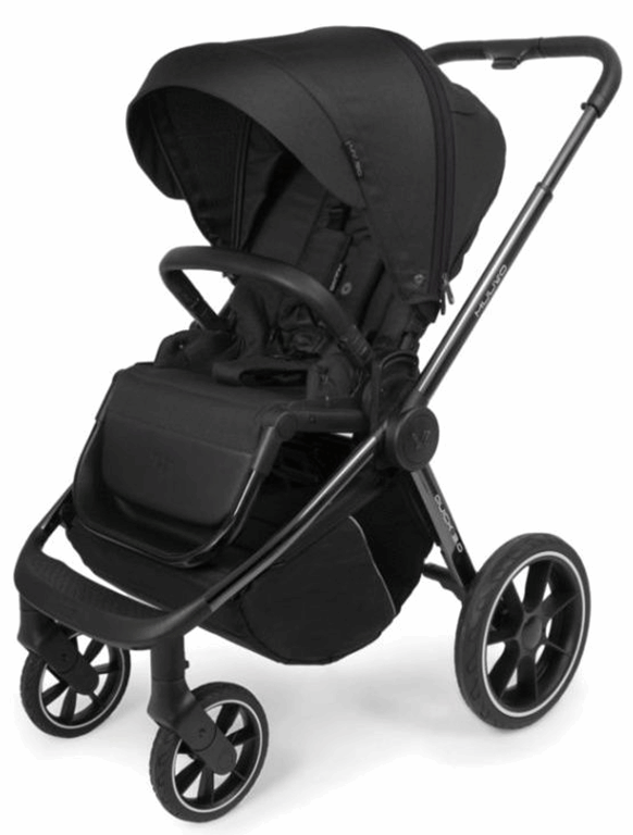 Muuvo, Quick 3.0 Black Chrome - wózek spacerowy z wyposażeniem-Jet Black