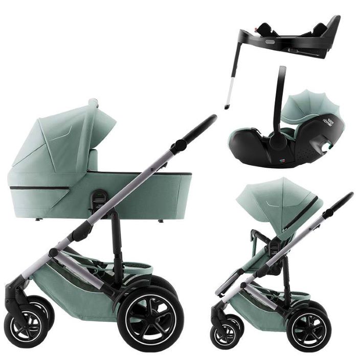 Britax Romer Smile 5Z - wózek głęboko-spacerowy z Baby-Safe PRO + Vario Base 5Z - zestaw 4 w 1-Jade Green