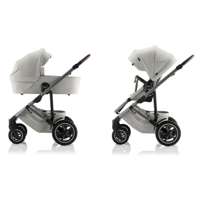 Britax Romer Smile 5Z - uniwersalny wózek głęboko-spacerowy 2 w 1-Linen Grey LUX