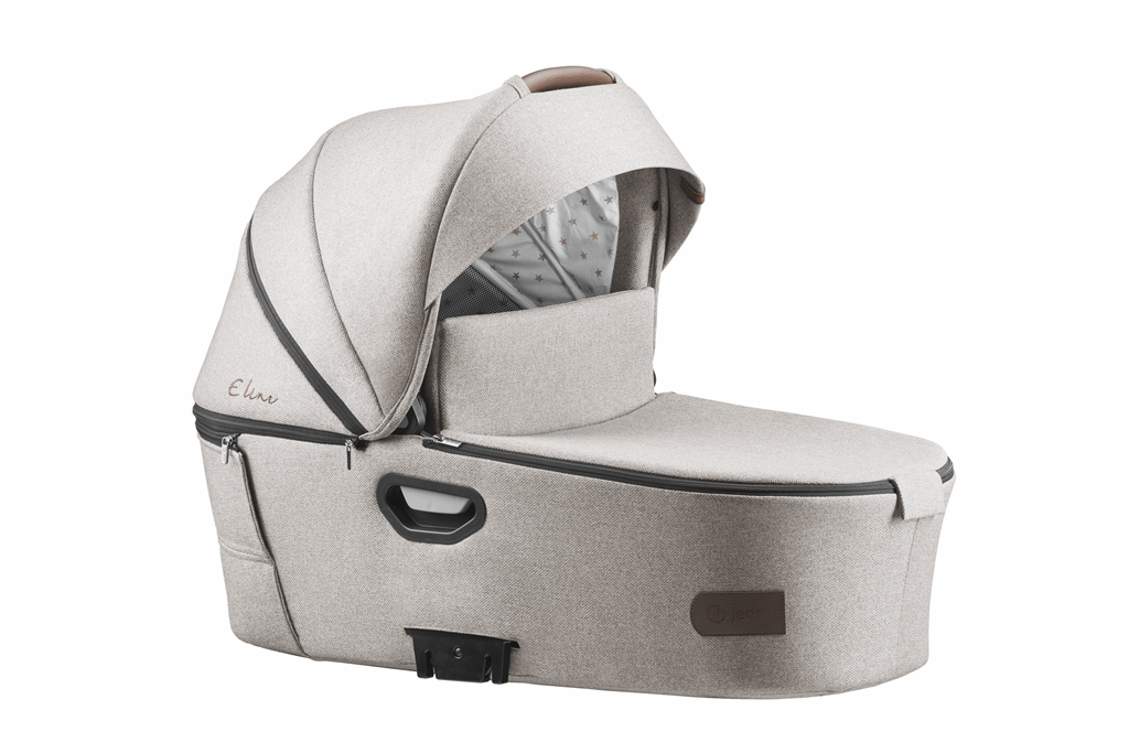 Jedo Tamel - wózek głęboko-spacerowy z torbą-E42-Koła TG żelowe-Stelaż Czarny