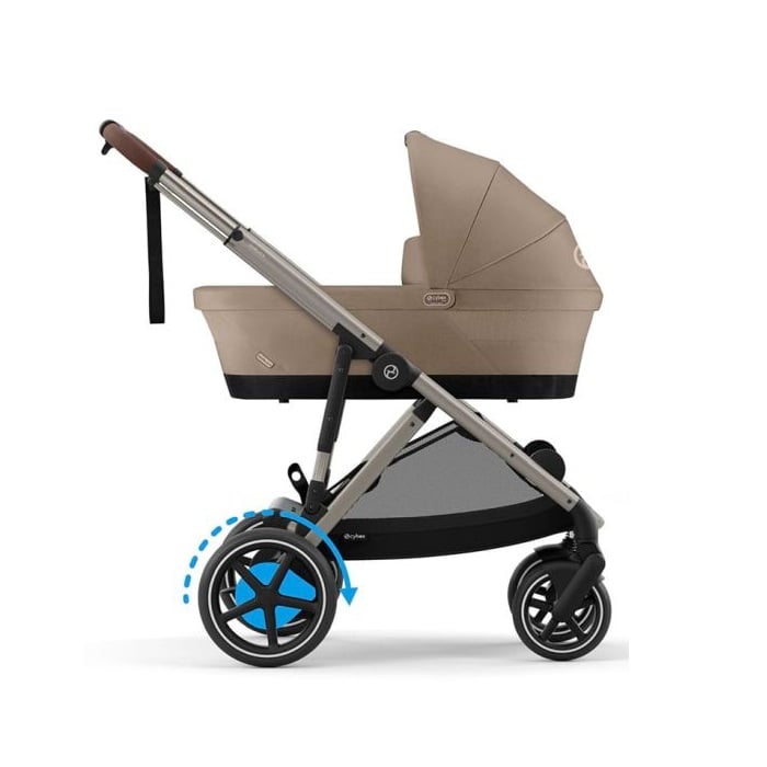 Cybex e-Gazelle S - elektryczny wózek głęboko-spacerowy-Almond Beige (Taupe Frame)