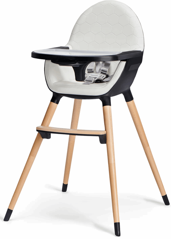 Kinderkraft Finix - krzesełko do karmienia 2 w 1-Ecru