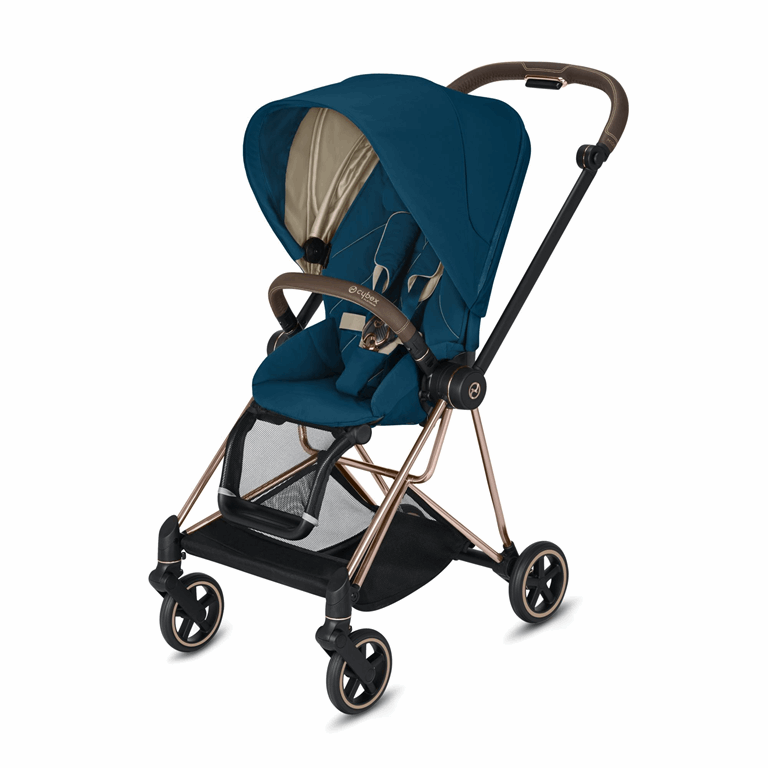 Cybex, Mios 2.0 - wózek spacerowy klasy Premium-Mountain Blue-Chrome z czarną rączką