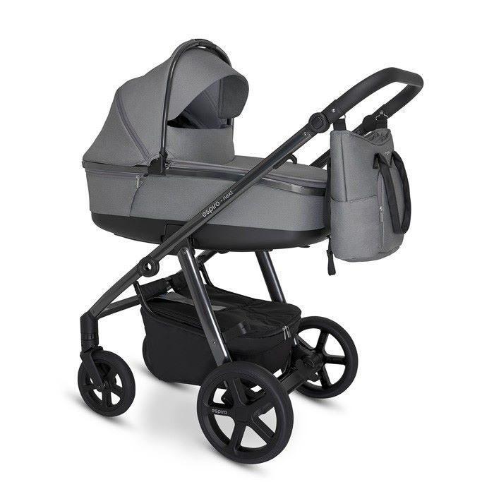 Espiro Next Up Chrome - uniwersalny wózek głęboko-spacerowy 2 w 1-627 Silver Moon