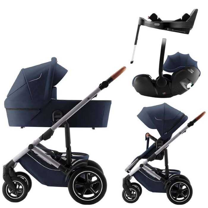 Britax Romer Smile 5Z - wózek głęboko-spacerowy z Baby-Safe PRO + Vario Base 5Z - zestaw 4 w 1-Night Blue