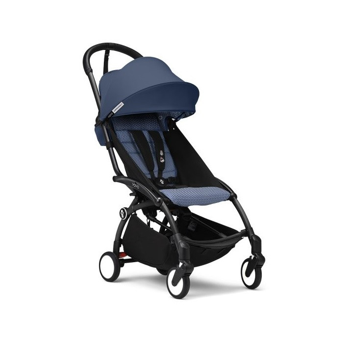 Stokke Yoyo 3 - wózek spacerowy-Air France Blue/ Czarna rama