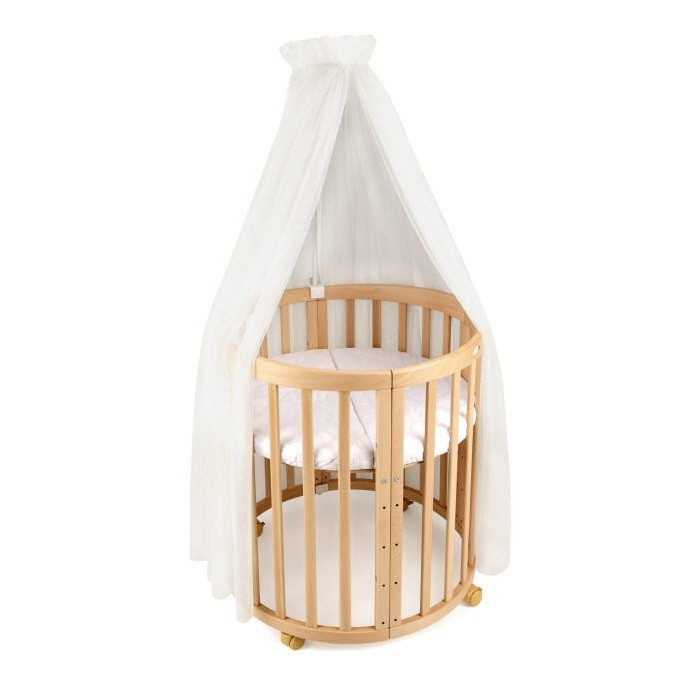 Waldin Tiulowy baldachim do łóżeczka ze stelażem-Ecru