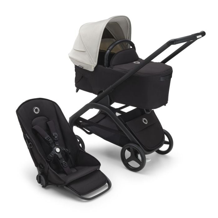 Bugaboo Dragonfly - wózek głęboko-spacerowy 2w1-Black-Misty White-Midnight Black