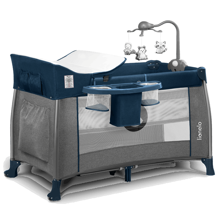 Lionelo, Thomi - Łóżeczko turystyczne-Blue Navy