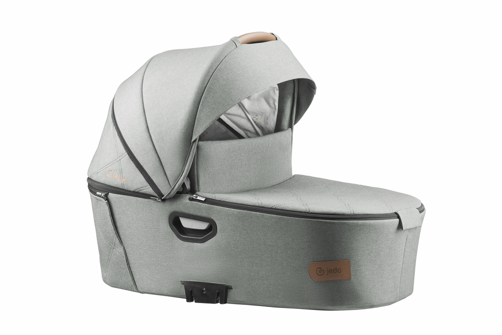 Jedo Tamel - wózek głęboko-spacerowy z torbą-E45-Koła TG żelowe-Stelaż Czarny