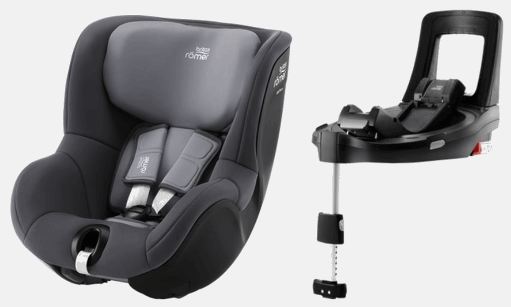 Britax Romer Dualfix 3 i-Size - fotelik samochodowy z bazą Flex Base iSense dla dzieci od 61 do 105 cm wzrostu, od 3 miesięcy do 4 lat, do 18 kg-Mi...