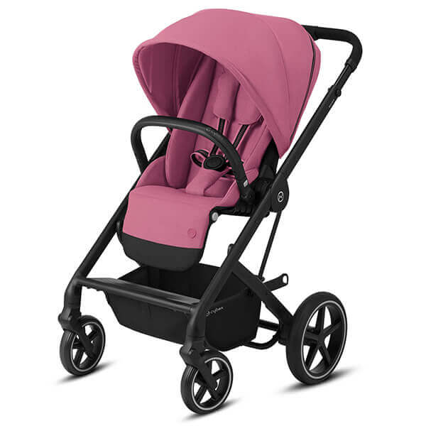 Cybex, Balios S-Lux - wózek głęboko-spacerowy-Magnolia Pink-Stelaż Black
