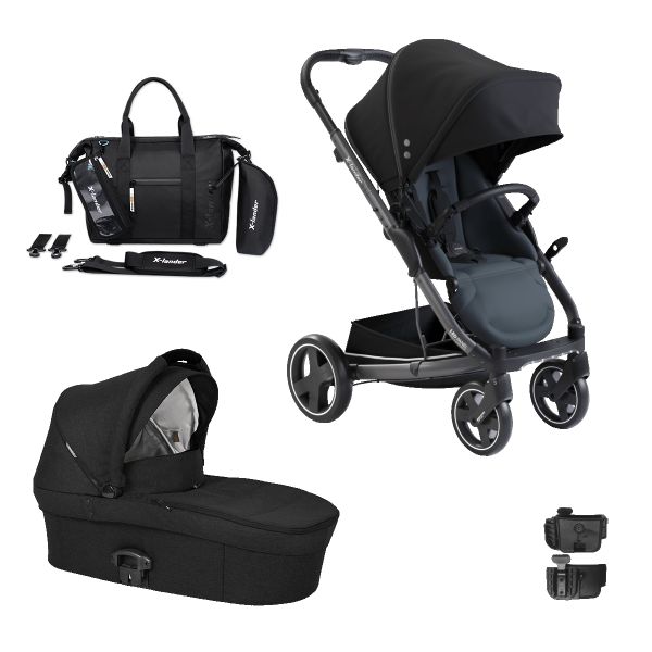 X-lander X-Cite - uniwersalny wózek głęboko-spacerowy-Astral Black