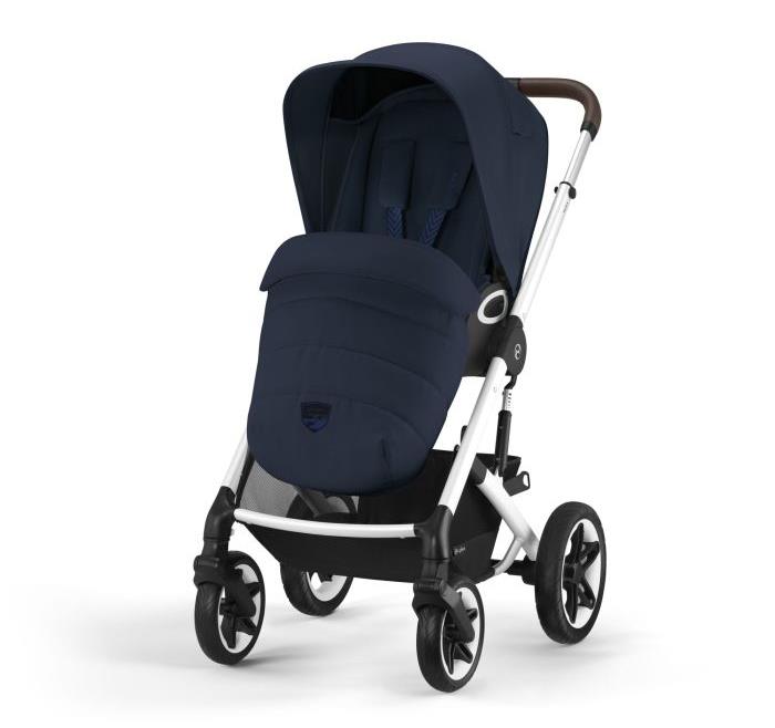 Cybex Talos S Lux - wózek spacerowy z osłoną przed wiatrem-Ocean Blue (Silver Frame)