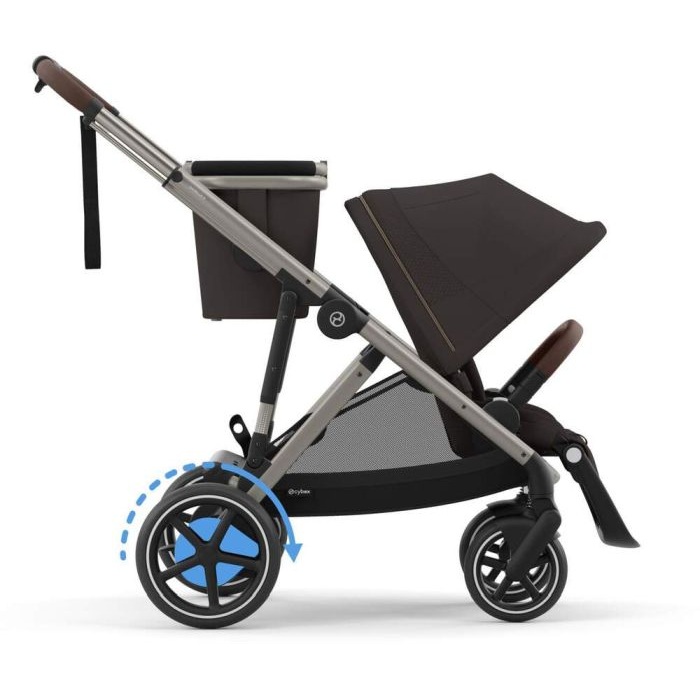 Cybex e-Gazelle S - elektryczny wózek spacerowy-Chocolate Brown (Taupe Frame)