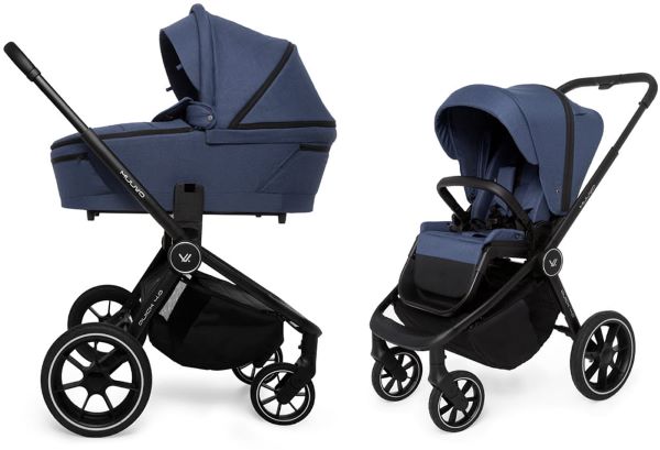 Muuvo Quick 4.0 - uniwersalny wózek głęboko-spacerowy 2w1 -Azure Blue