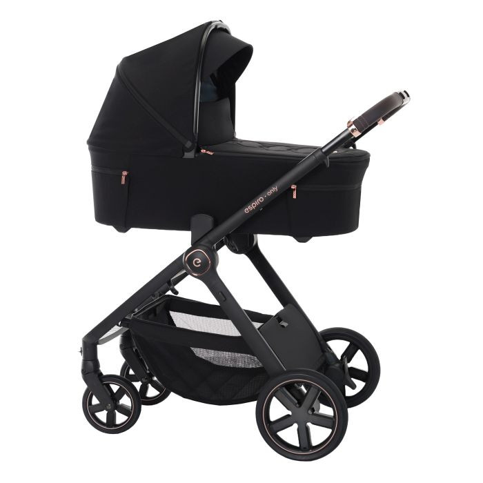 Espiro Only - uniwersalny wózek głęboko-spacerowy z torbą -410 Stylish Black
