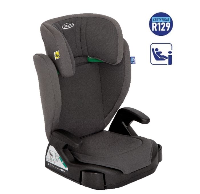 Graco Junior Maxi i-Size - fotelik samochodowy 100-150cm od ok. 3,5 do ok. 12 lat-Iron